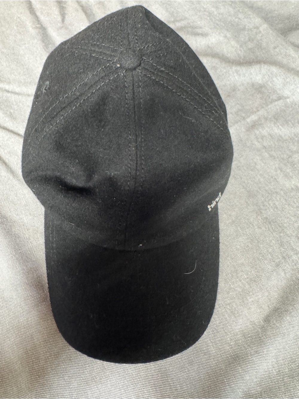 Hind Black Wool-Blend Hat with Side Logo